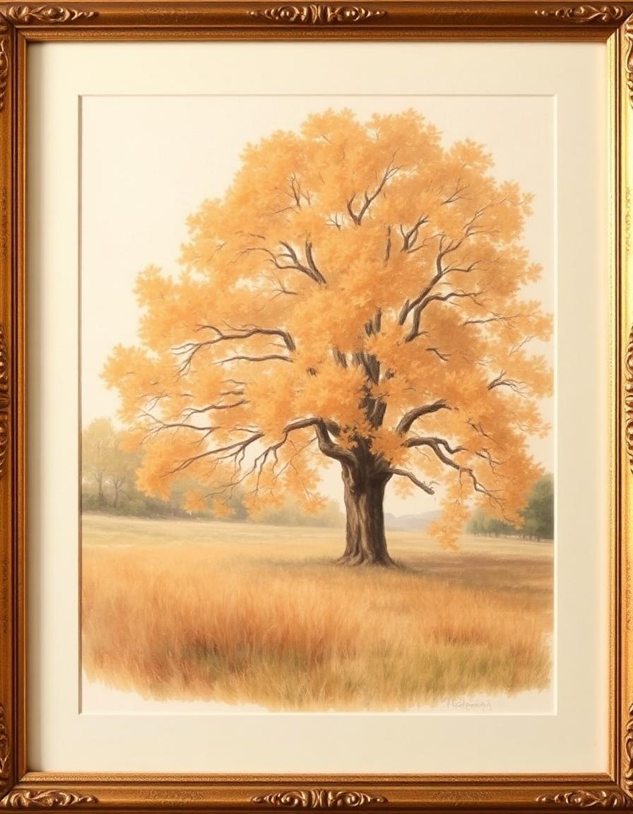 Aquarelle — Arbre d'Automne