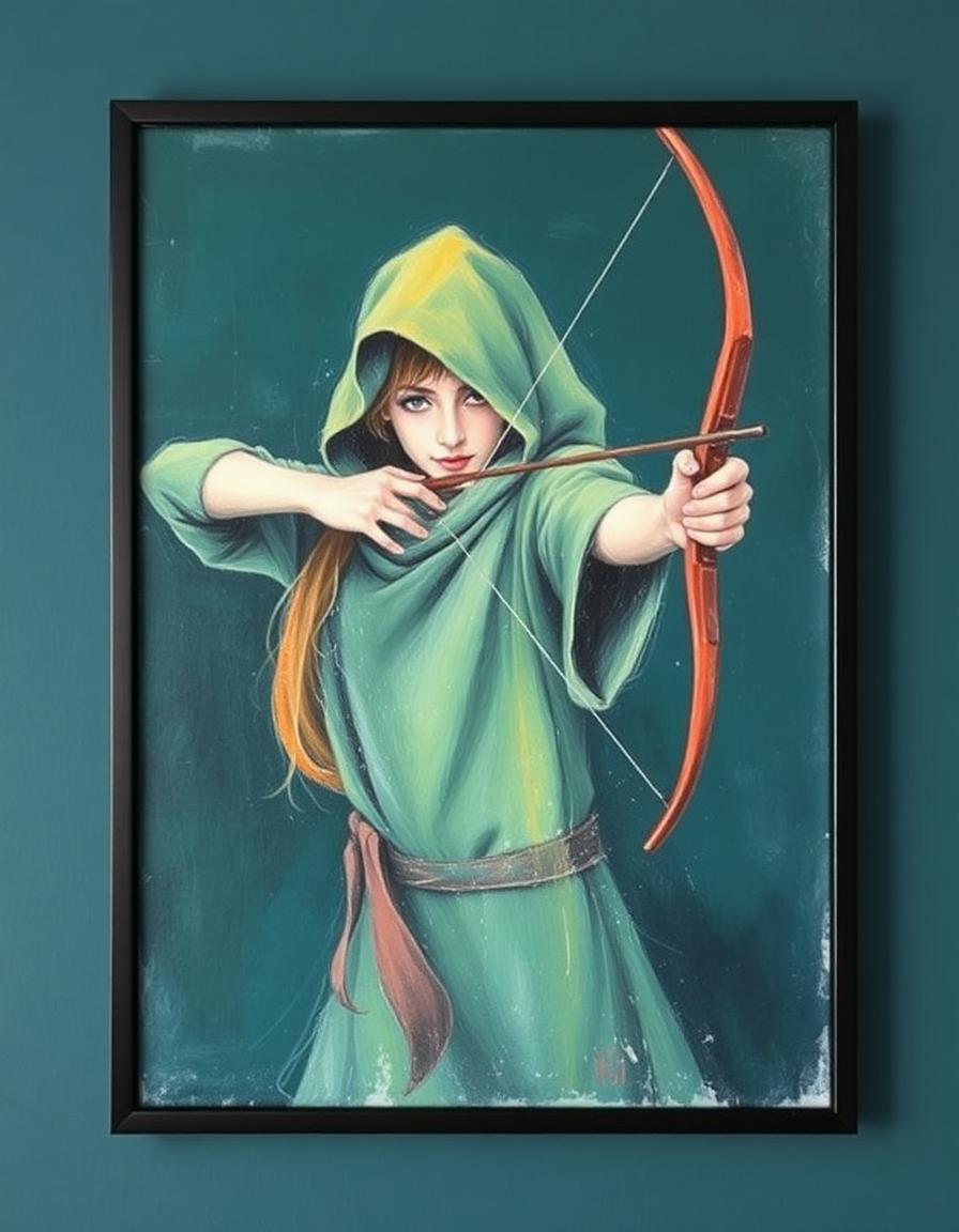 Peinture au pastel — L'Archère